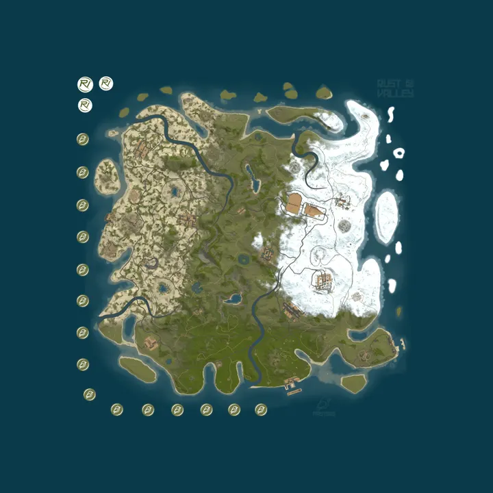 Map of Fritzproject Rust | PVE x10 Events
