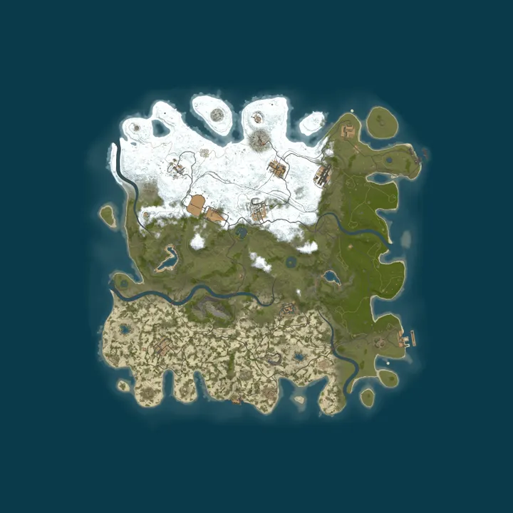 Map of Cozy Rust PvE