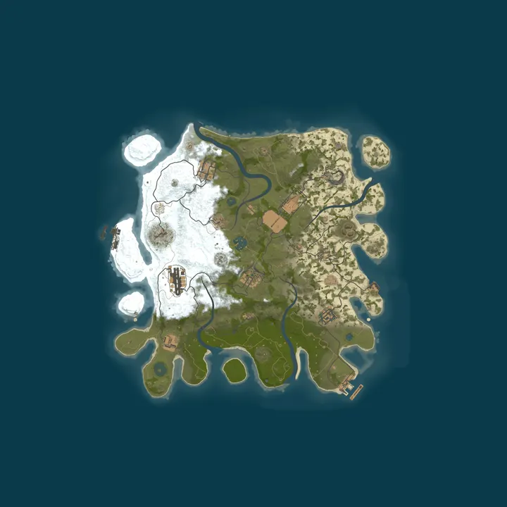 Map of A Shockbyte Rust Server