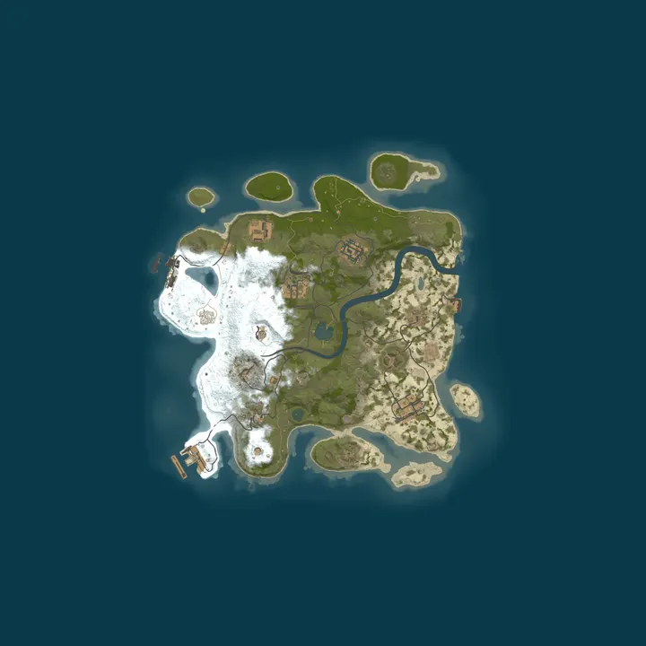 Map of T-RUST x2 | Solo/Duo | Weekly | Vanilla+ RU/EU