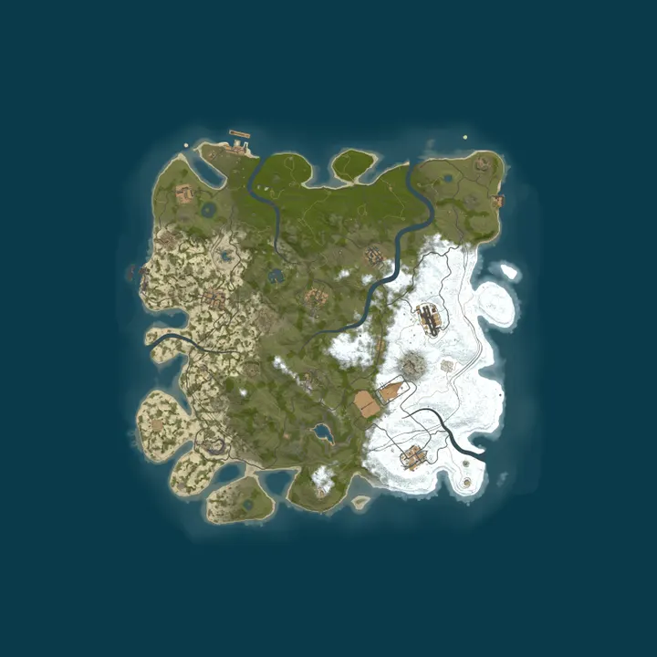 Map of #1 EPIC RUST SOLO [X2|TP|KITS|RPG|PVP] 22.10 Wipe