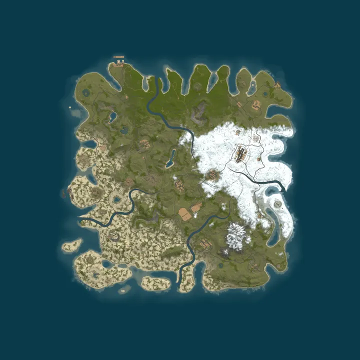 Map of Norwegian Rusty Vanilla - 3X Gather / Loot/ No BP wipe/ Monthly