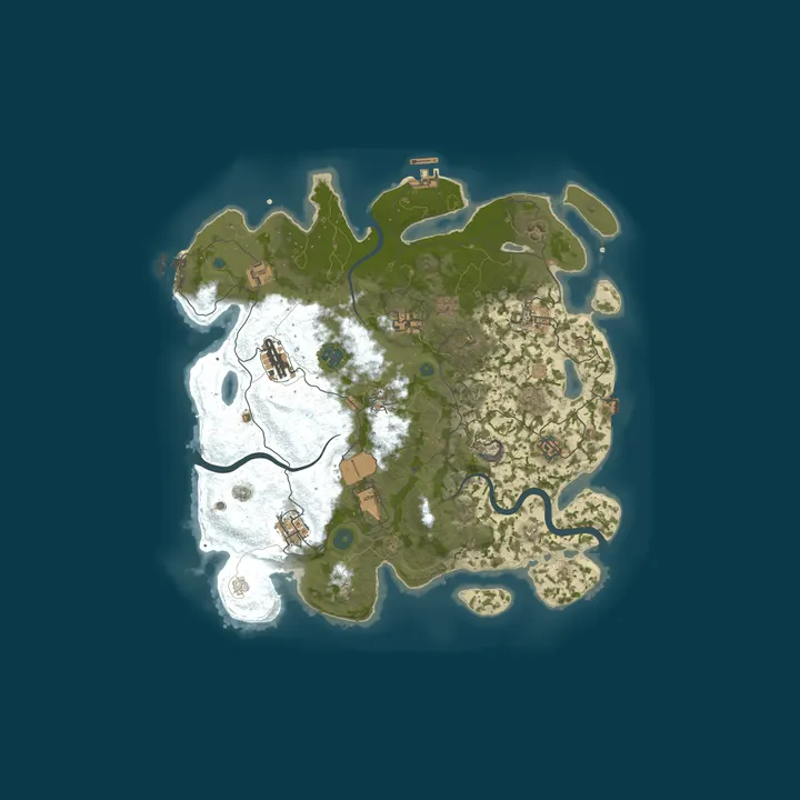 Map of #1 RUSTMAX PVE EASY x2/KIT/TP/BASE/EVENTS