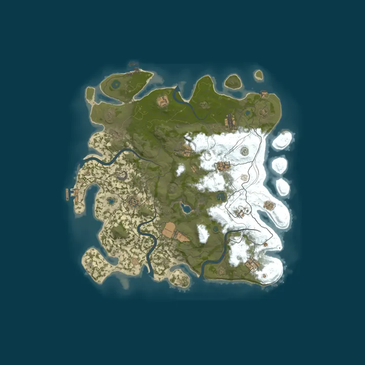 Map of PVE AQRUX RUST | X5 | SKILLS | QUEST | RAIDBASE | 22.10