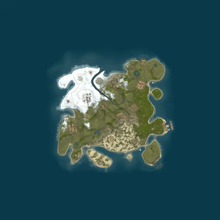 Map of A Shockbyte Rust Server