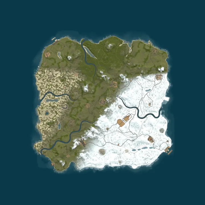 Map of A Shockbyte x Discord Production Rust Server