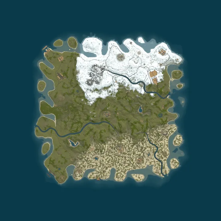 Map of RustBassment 2x | Monthly Large |EVENTS | Leaderboards! | Noob 